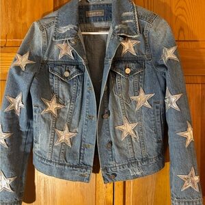 Bagatelle Blue Jean Jacket with Silver Star Accents